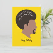 Afrikaans-Amerikaans Man met Afro Hair-Kaart Kaart (Staand voorkant)