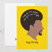 Afrikaans-Amerikaans Man met Afro Hair-Kaart Kaart (Voorkant / Achterkant)