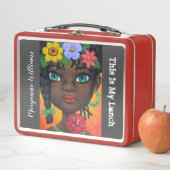 Afrikaans-Amerikaans meisje Afro Floral Garland Na (In situ)