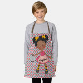 Afrikaans-Amerikaans meisje Apron Schort (Gedragen)