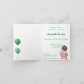 Afrikaans Amerikaans Meisje Baby shower Wenskaart (Binnen)