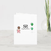 Afrikaans Amerikaans Meisje Baby shower Wenskaart (Achterkant)