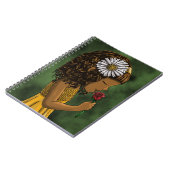 Afrikaans Amerikaans Meisje Bloem Notitieboek (Linkerzijde)