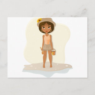 Afrikaans-Amerikaans meisje Briefkaart