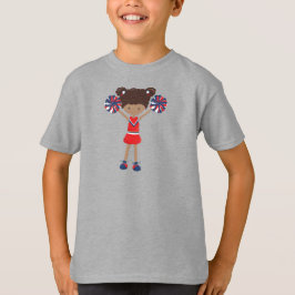 Afrikaans-Amerikaans meisje, Cheerlead, Cheerleade T-shirt