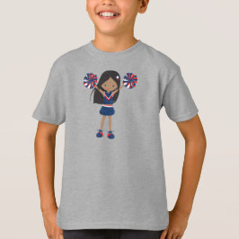 Afrikaans-Amerikaans meisje, Cheerleaders, Cheerle T-shirt