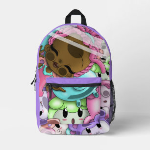 Afrikaans-Amerikaans meisje en Beren Bedrukte Rugzak