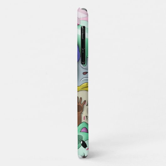 Afrikaans-Amerikaans meisje en katten Case-Mate iPhone Case (Achterkant/links)