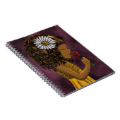 Afrikaans-Amerikaans meisje en Roos Notitieboek (Rechterzijde)