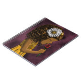 Afrikaans-Amerikaans meisje en Roos Notitieboek (Linkerzijde)