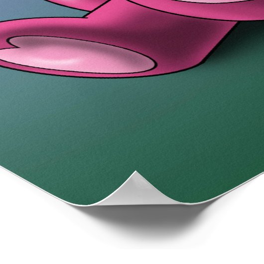 Afrikaans-Amerikaans meisje en Teddy Bear Poster (Hoek)