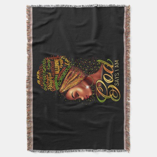 Afrikaans-Amerikaans meisje God zegt dat ik een zw Deken (Voorkant Verticaal)