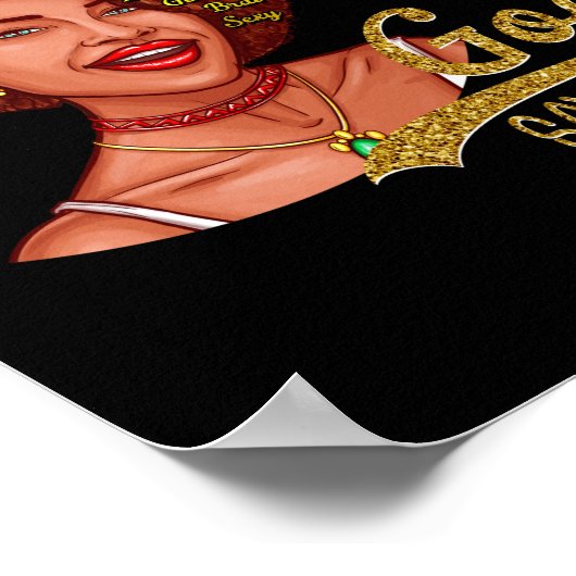 Afrikaans-Amerikaans meisje God zegt dat ik een zw Poster (Hoek)