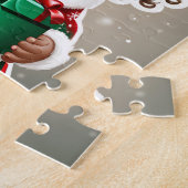 Afrikaans Amerikaans Meisje Kerstpuzzel Legpuzzel (Zijkant)