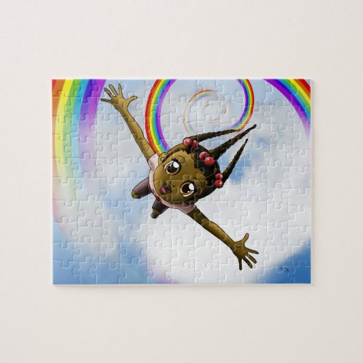 Afrikaans-Amerikaans meisje Legpuzzel (Horizontaal)