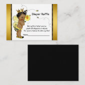 Afrikaans Amerikaans meisje luier raffel ticket Informatiekaartje (Voorkant / Achterkant)