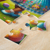 Afrikaans Amerikaans Meisje Pasen Puzzel Legpuzzel (Zijkant)