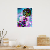 Afrikaans-Amerikaans meisje Poster (Keuken)