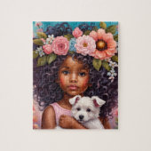Afrikaans Amerikaans Meisje Puzzel (Verticaal)