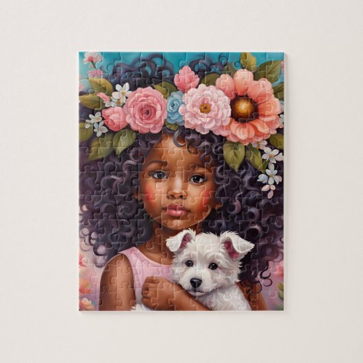 Afrikaans Amerikaans Meisje Puzzel (Verticaal)