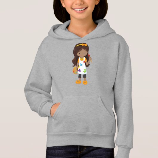 Afrikaans-Amerikaans meisje, schilder, schilder, p (Voorkant)