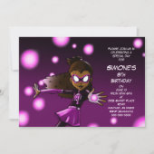 Afrikaans Amerikaans Meisje Superheld Verjaardagsf Kaart (Voorkant)