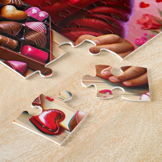 Afrikaans Amerikaans Meisje Valentijn Puzzel (Zijkant)