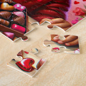 Afrikaans Amerikaans Meisje Valentijn Puzzel Legpuzzel (Zijkant)