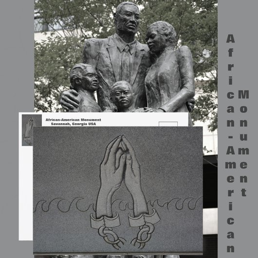 Afrikaans-Amerikaans Monument Savannah Georgia Briefkaart