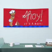 afrikaans-amerikaans nautisch Baby shower Spandoek (Beurs)