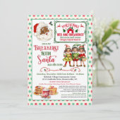 Afrikaans Amerikaans  ontbijt met de kerstman Kaart (Staand voorkant)