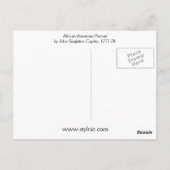 Afrikaans-Amerikaans portret Briefkaart (Achterkant)