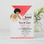 Afrikaans-Amerikaans Rood Vrijgezellenfeest Kaart (Staand voorkant)