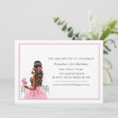 Afrikaans Amerikaans Roze Partij Verjaardag Kaart (Staand voorkant)