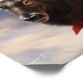 Afrikaans Amerikaans Santa Red Bow rendier Poster (Hoek)