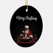 Afrikaans Amerikaans Santa Snoep Claus Ornament (Rechts)