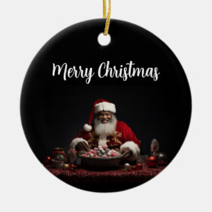 Afrikaans Amerikaans Santa Snoep Claus Ornament