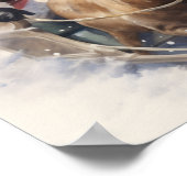 Afrikaans Amerikaans Santa Twee Rendier Sleigh Poster (Hoek)