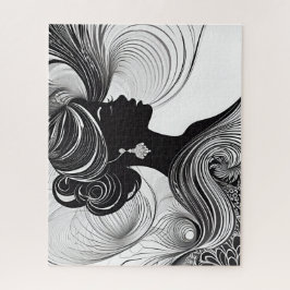 Afrikaans Amerikaans Silhouet Beauty Enchanted Legpuzzel