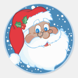 Afrikaans Amerikaans Sinterklaas Kerst sticker