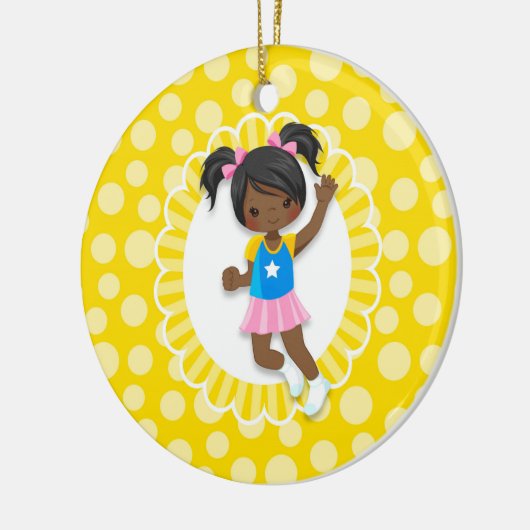 Afrikaans Amerikaans springplank Keramisch Ornament (Links)