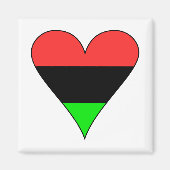 Afrikaans Amerikaans Vlag Hart Magneet (Voorkant)