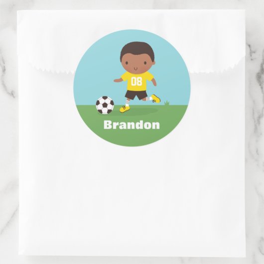 Afrikaans Amerikaans Voetballer Jongen Sticker (Tas)