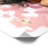 Afrikaans Amerikaans Vrouw Roze en Groen Schildere Poster (Hoek)