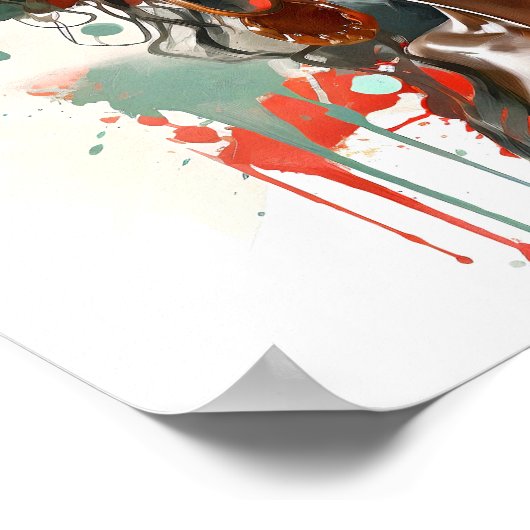 Afrikaans Amerikaans Vrouw Schilderen Poster (Hoek)