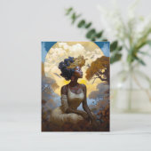 Afrikaans-Amerikaans vrouwlandschap Briefkaart (Staand voorkant)