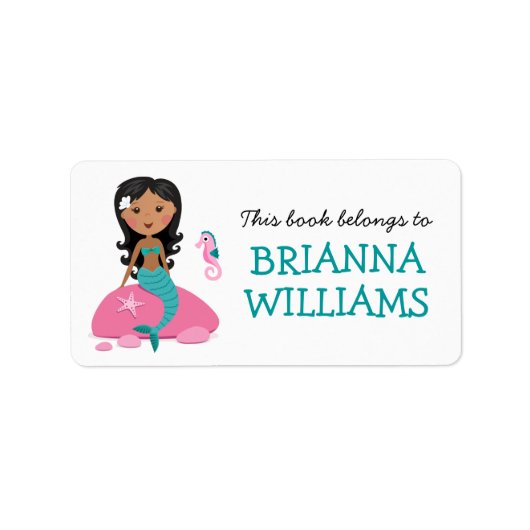 Afrikaans Amerikaans zeemeermin & zeepaardboekje b Etiket (Voorkant)