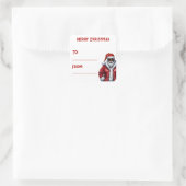Afrikaans Amerikaans Zwart Kerstman Gift Vierkante Sticker (Tas)