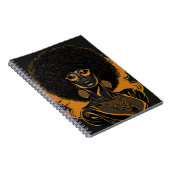 Afrikaans Amerikaans zwart meisje Notitieboek (Rechterzijde)