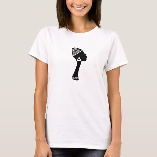 afrikaans - amerikaanse abstracte vrouw portret t-shirt (Voorkant)
